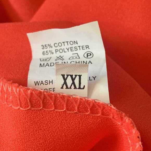 Bright Coral Pink Swimsuit Cover Up Skirt Elastic Tie Waist Size XXL - Picture 12 of 16